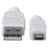 Manhattan  ICOC MUSB-A-010W - Καλώδιο USB 2.0 A αρσ / Micro B αρσ 1m Άσπρο Καλώδια Onetrade